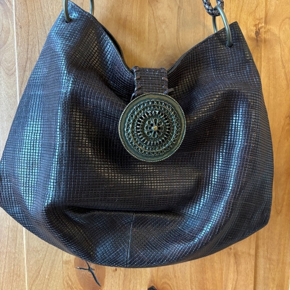 Sandra Roberts Leather Shoulder Bag - Picture 1 of 9
